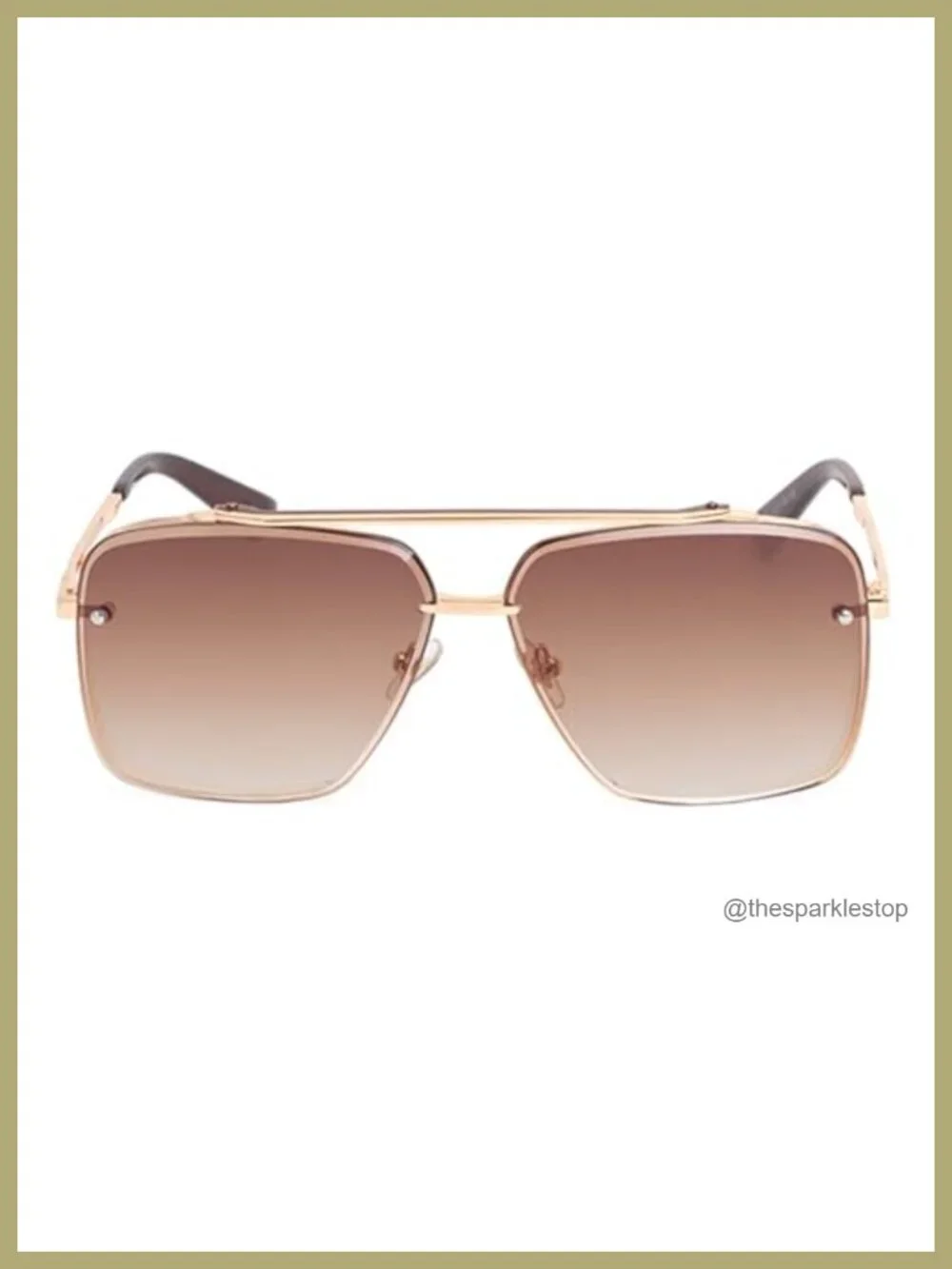 Vintage Retro Pilot Sunglasses Oversized Metal Frame UV400 Protection Unisex